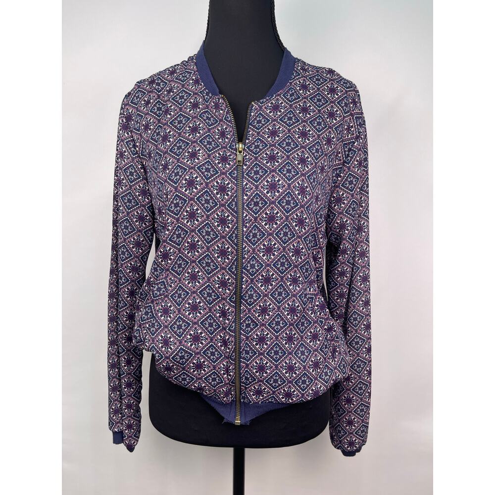 American Rag Geometric Print Zip-Up Jacket Women’s Size Small